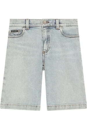 Dolce & Gabbana Logo-print denim Bermuda shorts