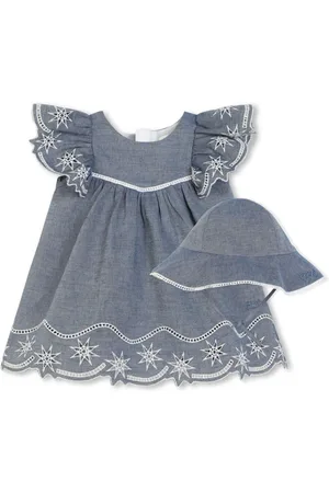 Chloé Floral-embroidered organic cotton dress set