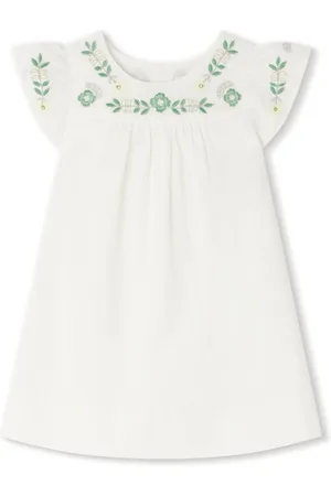 BONPOINT Laurie floral-embroidered sleeveless dress