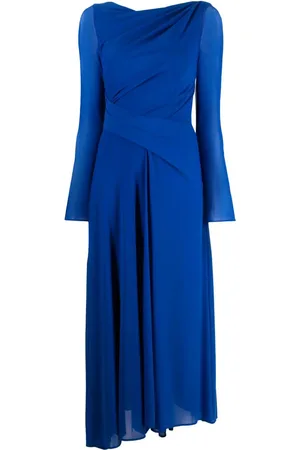 TALBOT RUNHOF Ruched long-sleeve gown