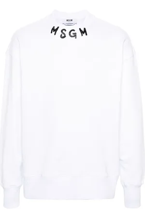 Msgm Logo-print cotton sweatshirt