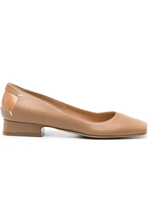 Maison Margiela Four-stitch leather ballerina shoes