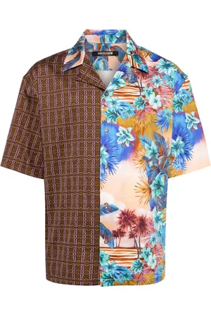 Roberto Cavalli Monogram-print panelled shirt