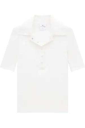 Courrèges AC ribbed-knit polo shirt