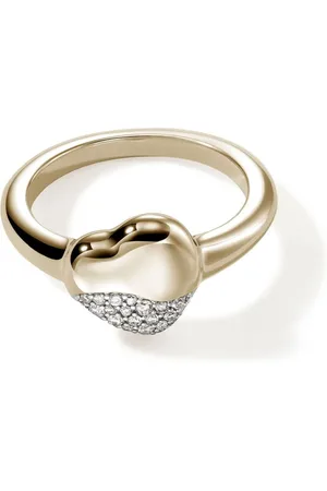 John Hardy 14kt yellow Pebble Heart ring