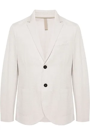 Harris Wharf London Single-breasted seersucker blazer