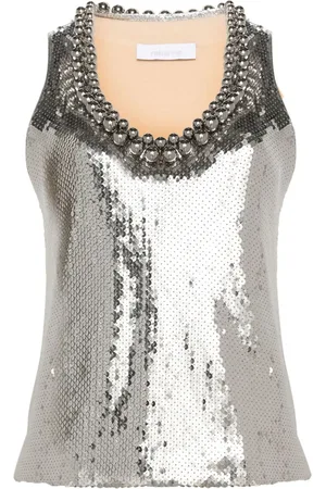 Paco rabanne Sequin-embellished top