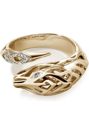 John Hardy 14kt yellow Naga ring