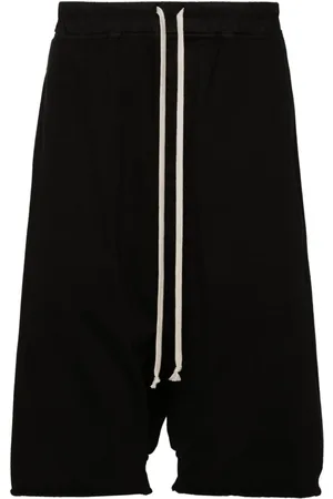 Rick Owens Drop-crotch cotton shorts