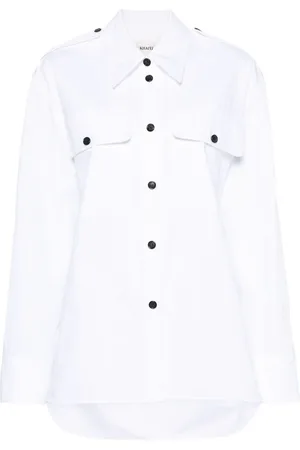 Khaite Button-up cotton overshirt