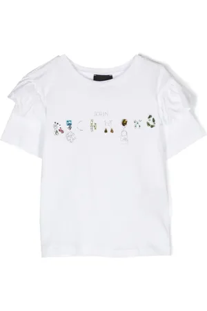 John Richmond Logo-print rhinestone-embellished T-shirt