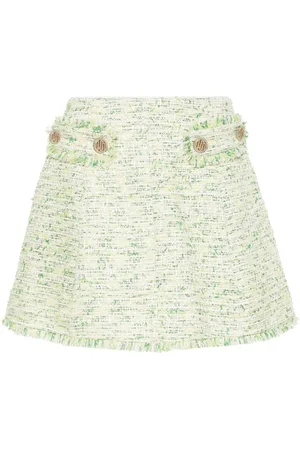 Liu Jo Frayed-detail bouclé miniskirt