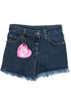 John Richmond Logo-charm denim shorts