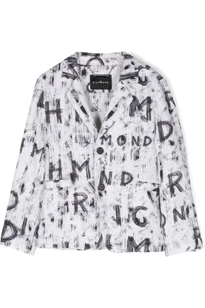 John Richmond Sketch-print linen blazer