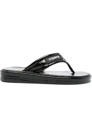 COPERNI Crocodile-embossed leather flip flops