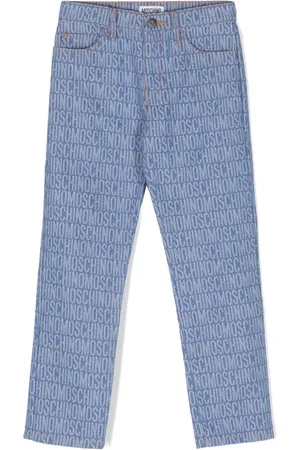 Moschino Monogram-jacquard straight jeans