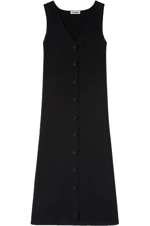 Jil Sander V-neck knitted midi dress