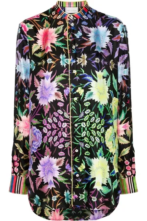 PIERRE-LOUIS MASCIA Floral-print silk shirt