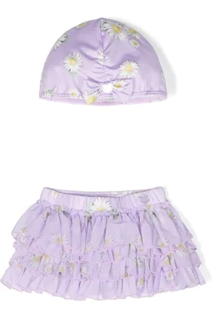 MONNALISA Floral-print swim skirt (set of two)