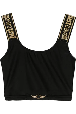 Roberto Cavalli Logo-plaque cropped top