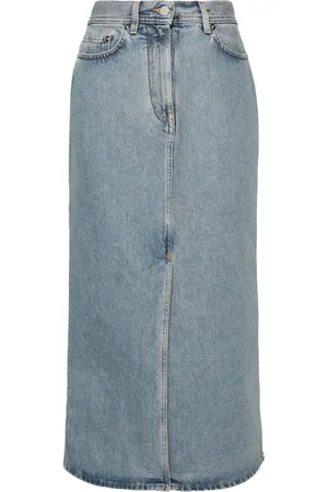 Loulou Studio High-rise long denim skirt