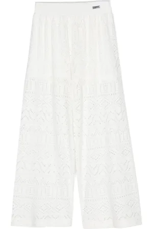 MONNALISA Laser-cut straight-leg trousers