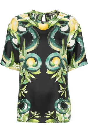 Roberto Cavalli Lemon-print silk blouse