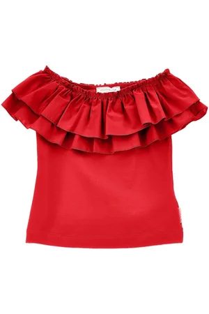 MONNALISA Ruffled cotton top
