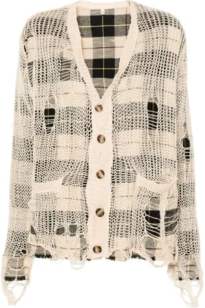 R13 Distressed open-knit cardigan
