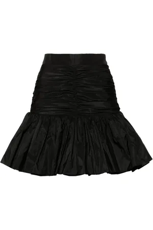 Patou Ruffled faille miniskirt