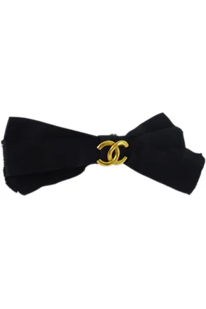 CHANEL CC-logo Bow hair clip
