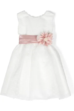 Amaya Floral-appliqué embroidered dress