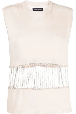 Izaak Azanei Crystal-embellished vest top
