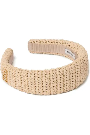 Miu Miu Logo-lettering woven headband