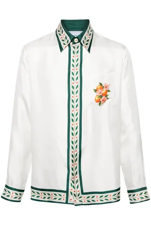 Casablanca Oranges En Fleur silk shirt