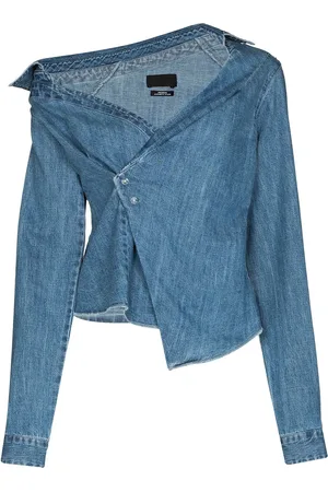 RTA Lizbeth asymmetric denim shirt