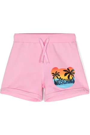 Moschino Palm-tree printed cotton shorts