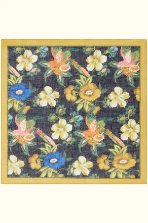 Etro Floral-print linen-silk scarf
