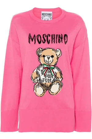 Moschino Teddy Bear intarsia-knit jumper