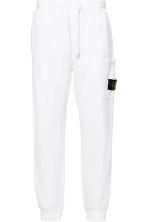 Stone Island Compass-badge cotton track pants