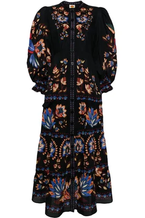 Farm Rio Winter Garden floral-print dress