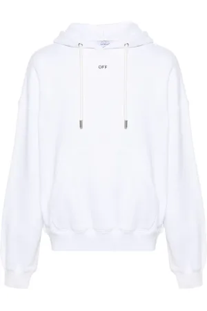 OFF-WHITE Logo-stamp cotton hoodie