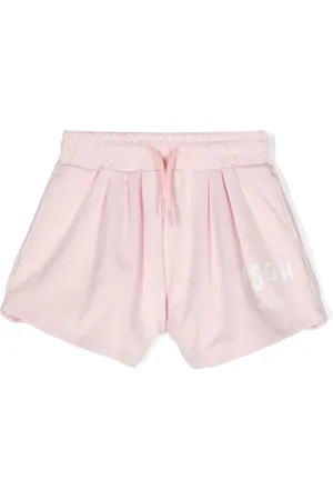Msgm Logo-print cotton shorts
