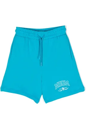 Msgm Logo-print cotton bermuda shorts