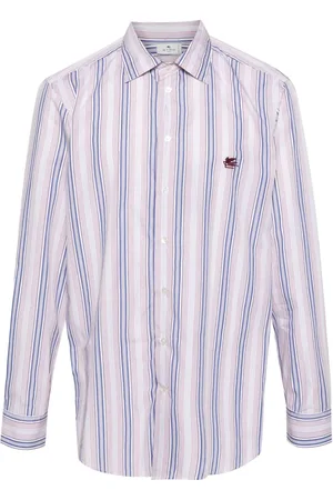 Etro Pegaso striped cotton shirt