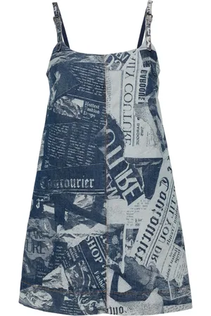 VERSACE Magazine denim minidress