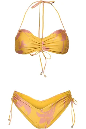 ZIMMERMANN Acadian ruched-side bikini set
