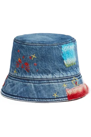 Marni Star-embroidered denim bucket hat