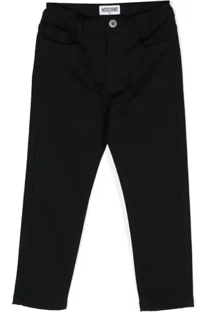 Moschino Logo-embroidered straight-leg jeans