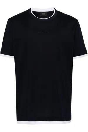 BRIONI Logo-embroidered cotton T-shirt